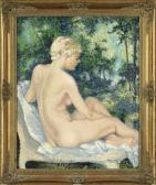 BOLINGER Franz "nude Seated In A Landscape" BOLINGER Franz "nude Seated In A Landscape"