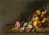 BOLLINGER Hans Still Life With Roses And Fruit On A Table BOLLINGER Hans Still Life With Roses And Fruit On A Table