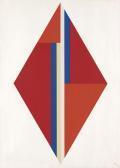 BOLOTOWSKY Ilya Geometric Composition With Red Diamond BOLOTOWSKY Ilya Geometric Composition With Red Diamond