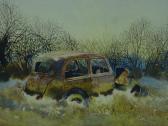 BOLTON R M Old Car In A Field BOLTON R M Old Car In A Field