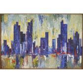 BOLTON Shirley L Modern Abstract Cityscape BOLTON Shirley L Modern Abstract Cityscape