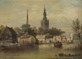 BOMMEL van Elias Pieter The Village Of Overschie Near Rotterdam; Winter Landscape In The Surroundings Of Amsterdam, A Pair BOMMEL van Elias Pieter The Village Of Overschie Near Rotterdam; Winter Landscape In The Surroundings Of Amsterdam, A Pair