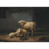 BONHEUR Auguste Sheep In A Farmyard; Sheep In A Pasture BONHEUR Auguste Sheep In A Farmyard; Sheep In A Pasture