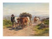BONHEUR Rosa Charrette Attelée De Vaches, Et Bouvier, En Auvergne BONHEUR Rosa Charrette Attelée De Vaches, Et Bouvier, En Auvergne