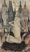 BONNEVALLE Oscar Hector Surrealistische Compositie BONNEVALLE Oscar Hector Surrealistische Compositie