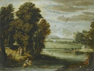 Pietro Paolo Bonzi - Landscape With A Hunt