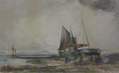BOOTY Frederick William Fishing Boats On The Shoreline BOOTY Frederick William Fishing Boats On The Shoreline