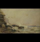 BOOTY Frederick William Scarborough,
Rocky Coastal Scene With Rough Sea And Headland In The Distance BOOTY Frederick William Scarborough,
Rocky Coastal Scene With Rough Sea And Headland In The Distance