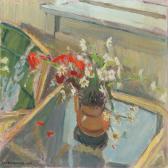 BORCHSENIUS K.A. Flowers In A Vase On A Table BORCHSENIUS K.A. Flowers In A Vase On A Table