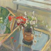 BORCHSENIUS K.A. Flowers In A Vase On A Table BORCHSENIUS K.A. Flowers In A Vase On A Table