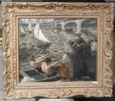 BORDE Maud Cécile Yvonne Ruderboote Auf Der Seine. BORDE Maud Cécile Yvonne Ruderboote Auf Der Seine.