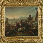 BORGHINI I. A Stroke Scene With Soldiers And Riders Near A Castle BORGHINI I. A Stroke Scene With Soldiers And Riders Near A Castle