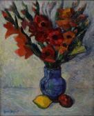 BORGHOUT HENRY Still Life With Roses In A Blue Vase BORGHOUT HENRY Still Life With Roses In A Blue Vase