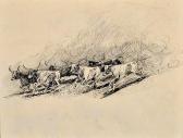 BORIEN Edward A Cattle Stampede BORIEN Edward A Cattle Stampede