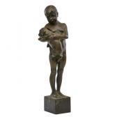 BORMANN WILHELM Young Boy With A Puppy BORMANN WILHELM Young Boy With A Puppy