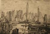 BORNE Mortimer View Of Manhattan From New Jersey BORNE Mortimer View Of Manhattan From New Jersey