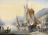 BORNOET I.R. Untitled, Dutch Scene With Figures Cleaning The Nets BORNOET I.R. Untitled, Dutch Scene With Figures Cleaning The Nets