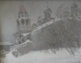 BOROVISKOI V.I. Snow-covered Church Moscow BOROVISKOI V.I. Snow-covered Church Moscow