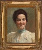 BORRELL DEL CASO Pere Portrait Of A Girl BORRELL DEL CASO Pere Portrait Of A Girl
