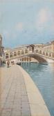BORTOLUZZI Pietro Rialtobridge And The Ponte Dei Sospiri In Venice BORTOLUZZI Pietro Rialtobridge And The Ponte Dei Sospiri In Venice
