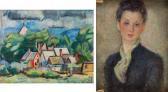 BORYSOWSKI Stanisław View Of A Village (two-sided Work) BORYSOWSKI Stanisław View Of A Village (two-sided Work)