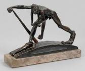 BOSANOWSKI P. Satirische Skulptur Eines Unbekleideten Narren In Weitem Schritt BOSANOWSKI P. Satirische Skulptur Eines Unbekleideten Narren In Weitem Schritt