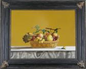 BOSCO Salvatore Fruit Basket With Ochre Background BOSCO Salvatore Fruit Basket With Ochre Background