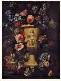 BOSSCHAERT Jan Vase De Fleurs Décoré D'une Piéta BOSSCHAERT Jan Vase De Fleurs Décoré D'une Piéta
