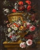BOSSCHAERT Jean-Baptiste Still Lifes With Flowers In Stone Vases BOSSCHAERT Jean-Baptiste Still Lifes With Flowers In Stone Vases