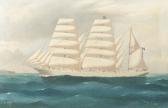 BOSTEL Reginald Arthur Le Trois Mâts Barque Adelaïde Devant Sydney, Australie. BOSTEL Reginald Arthur Le Trois Mâts Barque Adelaïde Devant Sydney, Australie.