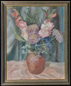 BOSTOCK James Flowers In A Terracotta Vase BOSTOCK James Flowers In A Terracotta Vase