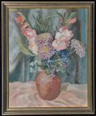 BOSTOCK James Edward Flowers In A Terracotta Vase BOSTOCK James Edward Flowers In A Terracotta Vase