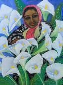 BOTHA Alice Girl Amongst Arum Lillies BOTHA Alice Girl Amongst Arum Lillies