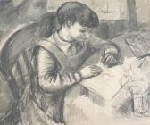 BOTTING Roy G. The Artist````s Daughter, Genia, Drawing BOTTING Roy G. The Artist````s Daughter, Genia, Drawing