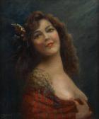 BOUARD E. Jeune Fille En Buste BOUARD E. Jeune Fille En Buste