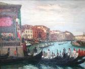 BOUCART Gaston Gondolas On The Grand Canal, Venice BOUCART Gaston Gondolas On The Grand Canal, Venice
