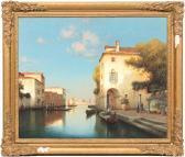 BOUCHARD Antoine Venetian Canal Scene, Looking Towards The Guidecca BOUCHARD Antoine Venetian Canal Scene, Looking Towards The Guidecca