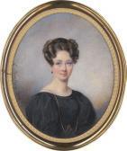 BOUCHARDY Étienne Junge Frau In Schwarzem Kleid Mit Langer Goldkette BOUCHARDY Étienne Junge Frau In Schwarzem Kleid Mit Langer Goldkette