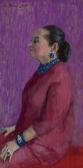 BOUCHE Rene Seated Profile Of Helena Rubinstein BOUCHE Rene Seated Profile Of Helena Rubinstein