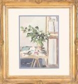 BOUCHENE Dimitri Vase Of Flowers In The Artist's Studio BOUCHENE Dimitri Vase Of Flowers In The Artist's Studio
