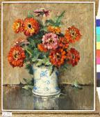 BOUDRY Robert Bloemen In Blauw-witte Vaas BOUDRY Robert Bloemen In Blauw-witte Vaas