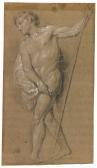 BOULLOGNE LOUIS A Study Of A Man Holding A Staff BOULLOGNE LOUIS A Study Of A Man Holding A Staff