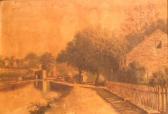 BOUTELLE Flora Whitney Kemp River Bank Scene BOUTELLE Flora Whitney Kemp River Bank Scene