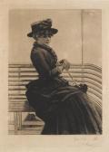 BOUTET Henri Woman Seated On A Boat BOUTET Henri Woman Seated On A Boat