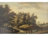 BOUTS PIETER Men Fishing In A Wooded River BOUTS PIETER Men Fishing In A Wooded River