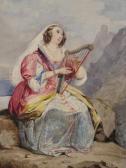BOUTTELLIER L. Femme À La Harpe BOUTTELLIER L. Femme À La Harpe