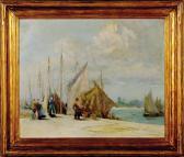 BOUTWOOD Charles Edward Coastal Scene With Figures BOUTWOOD Charles Edward Coastal Scene With Figures