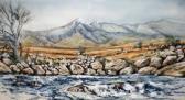 BOWLES Ian Extensive Scottish River And Mountain Landscape BOWLES Ian Extensive Scottish River And Mountain Landscape