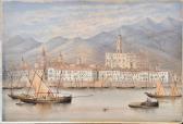 BOXER J F Captain Malaga Harbour In The 19th Century BOXER J F Captain Malaga Harbour In The 19th Century