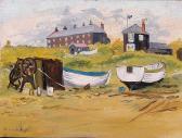 Boycott-Brown Robert Aidan Suffolk Coast At Sizewell With White Boats Drawn Up For Repair Boycott-Brown Robert Aidan Suffolk Coast At Sizewell With White Boats Drawn Up For Repair